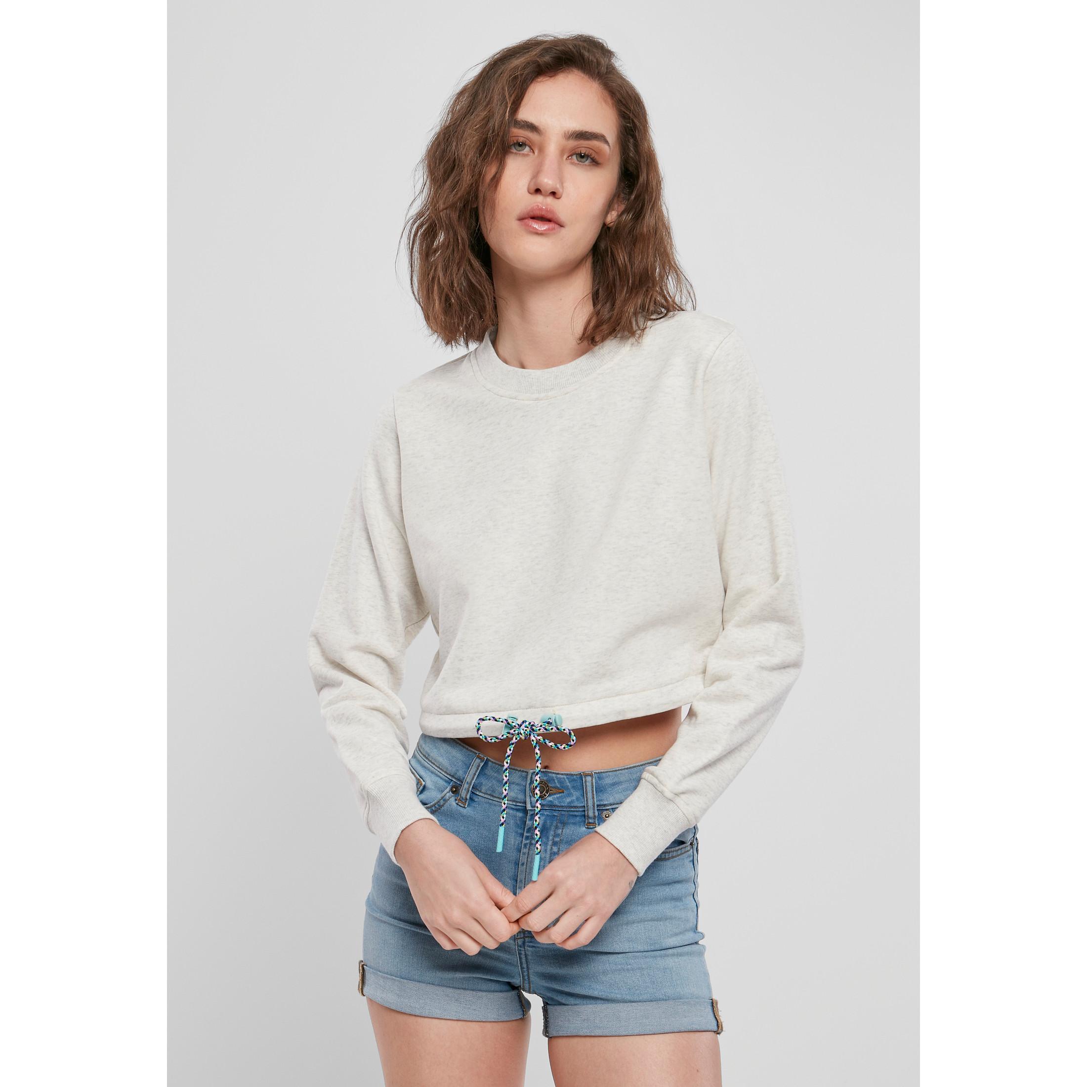 URBAN CLASSICS  crop top oversized cropped crewneck 