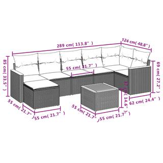 VidaXL Garten sofagarnitur poly-rattan  