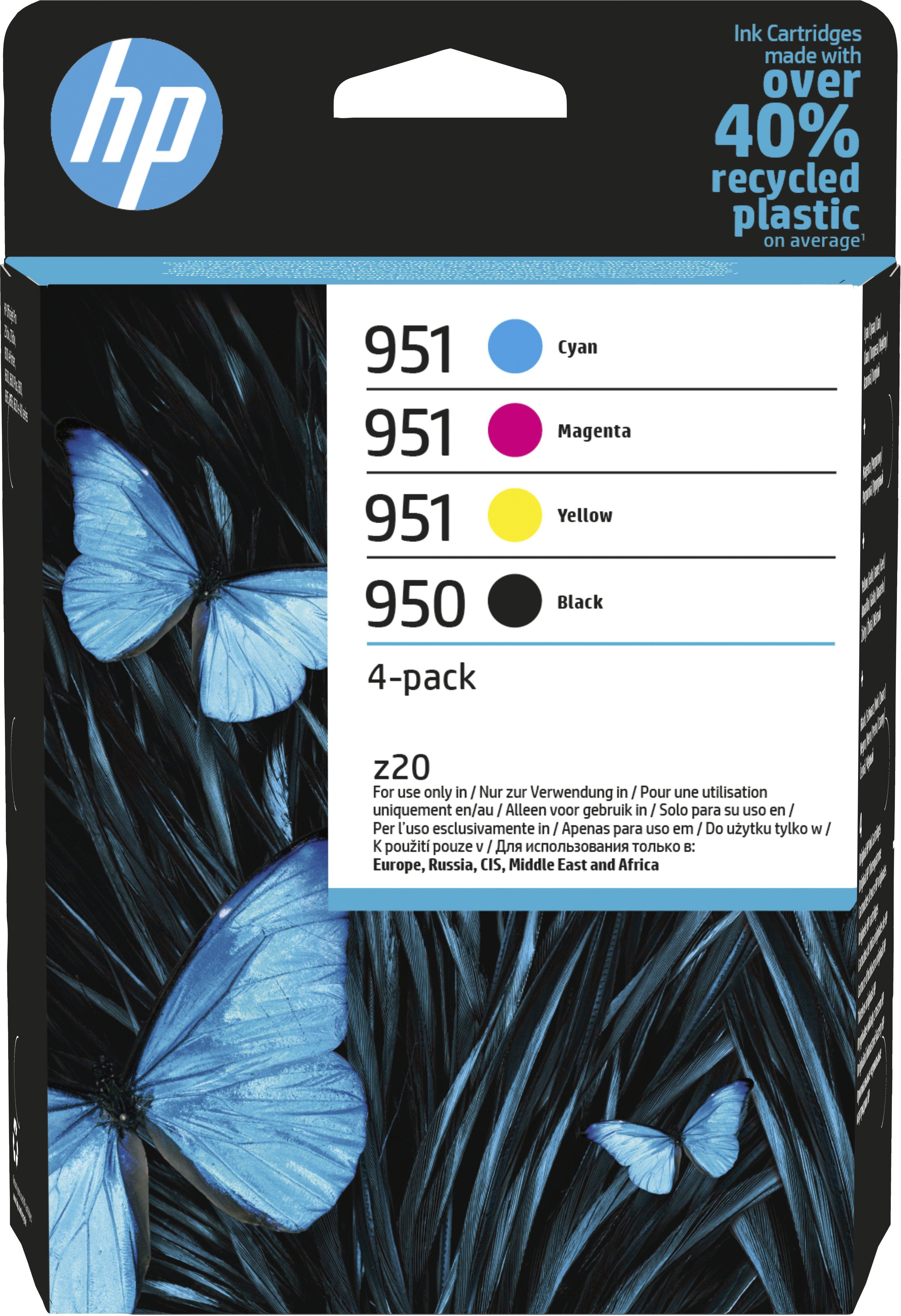 Image of Original 950 Schwarz/951 Cyan/Magenta/Gelb Druckerpatronen, 4er-Pack