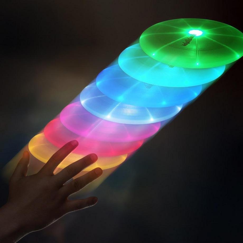 Mikamax  Frisbee avec éclairage LED - 7 couleurs 