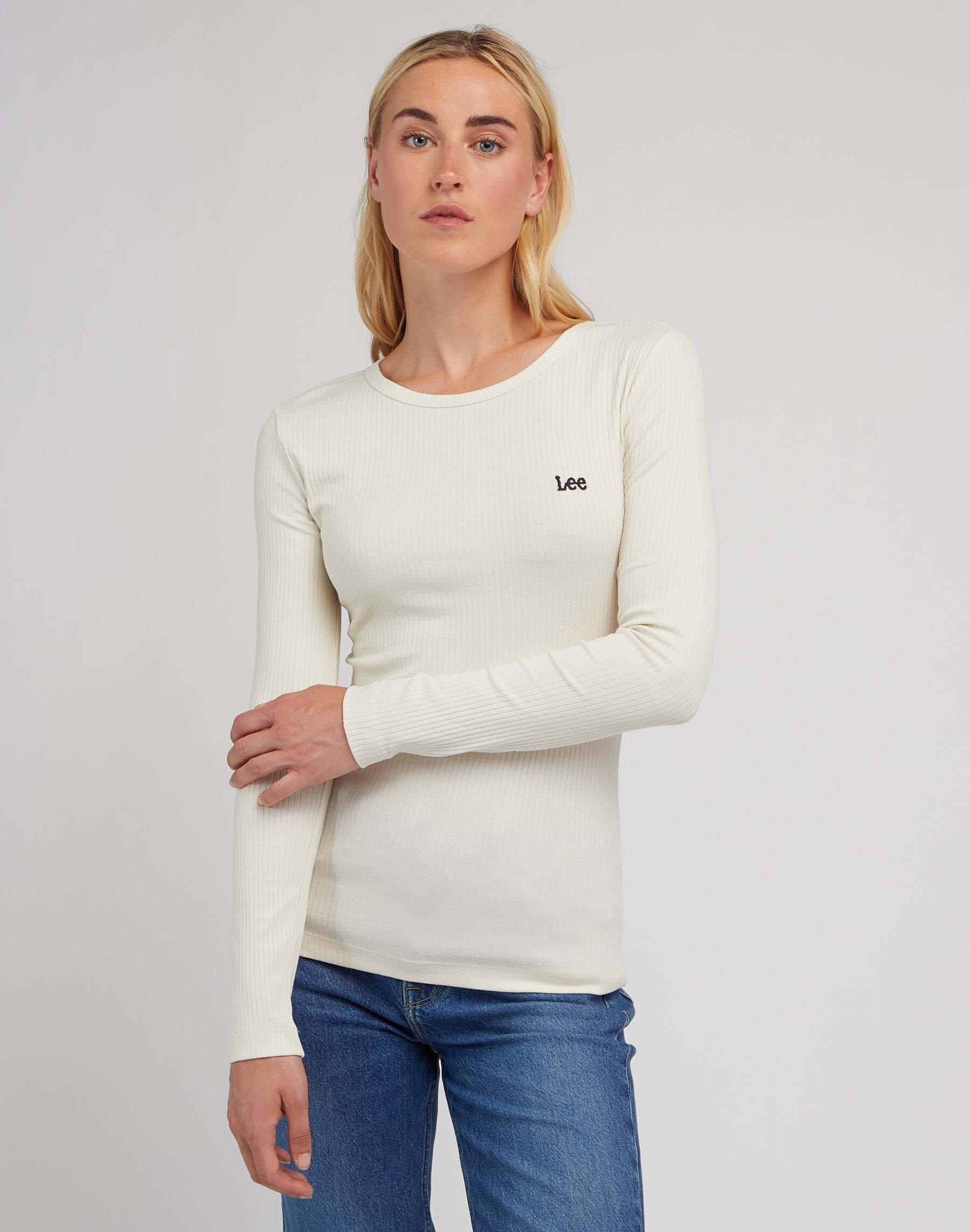 Image of Langarmshirts Longsleeves Rib Tee Damen Écru M