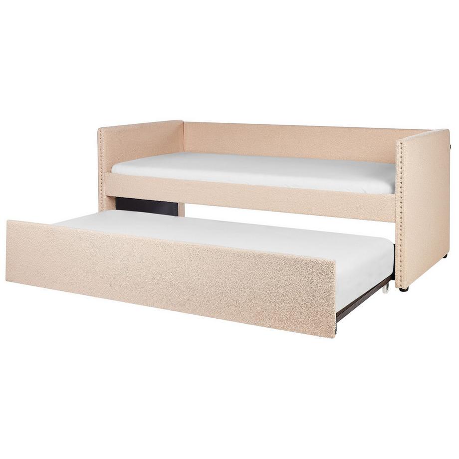 Beliani Letto estraibile en Bouclé Glamour TROYES  