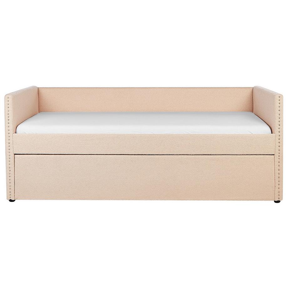 Beliani Letto estraibile en Bouclé Glamour TROYES  