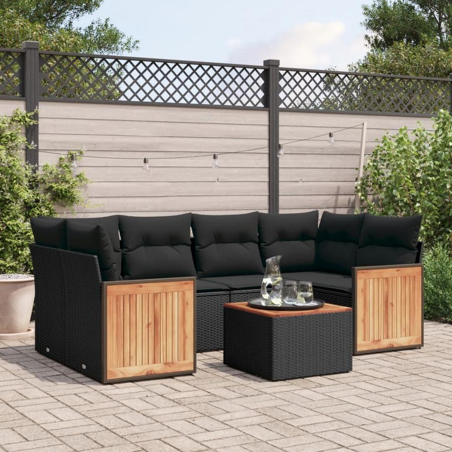 VidaXL Ensemble de canapés de jardin rotin synthétique  