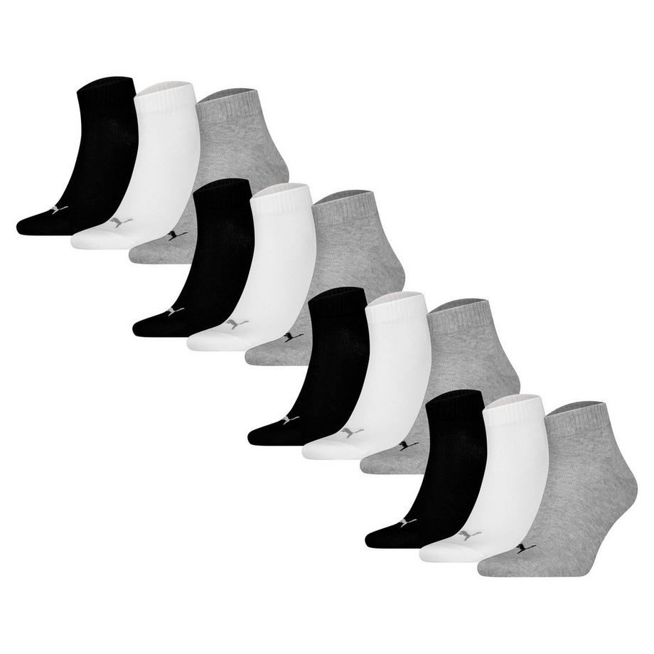 PUMA Chaussettes Stretch Quarter Unies Lot de 12  
