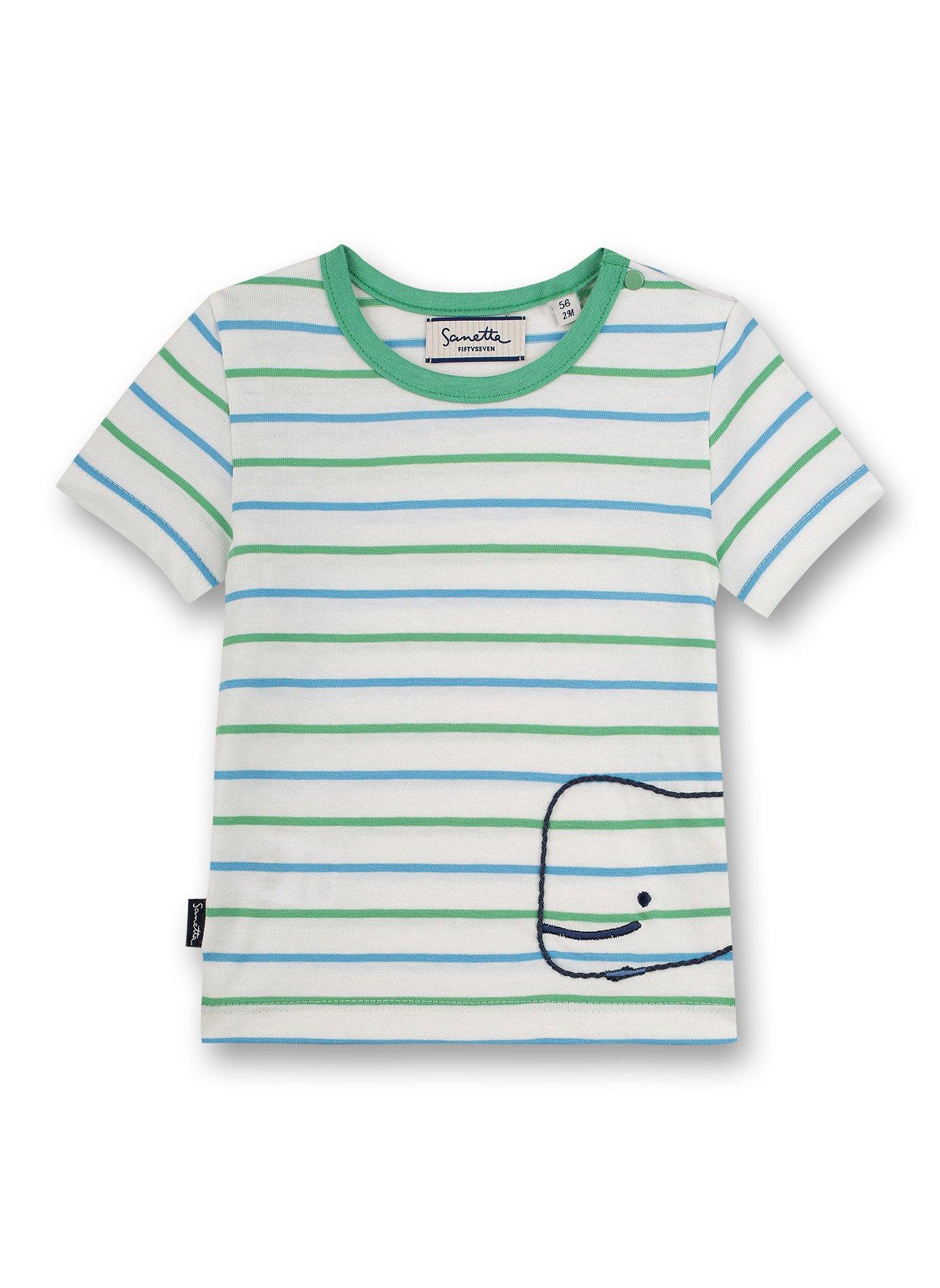 Sanetta Fiftyseven  Baby Jungen T-Shirt Ringel Little Whale 