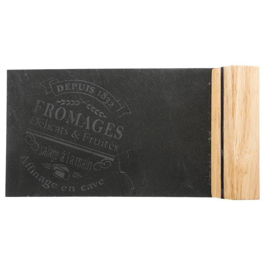 Secret de Gourmet  Plateau à fromages avec 3 couteaux - ardoise 