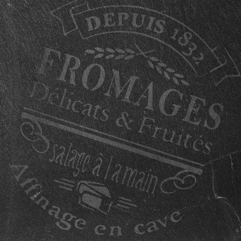 Secret de Gourmet  Plateau à fromages avec 3 couteaux - ardoise 
