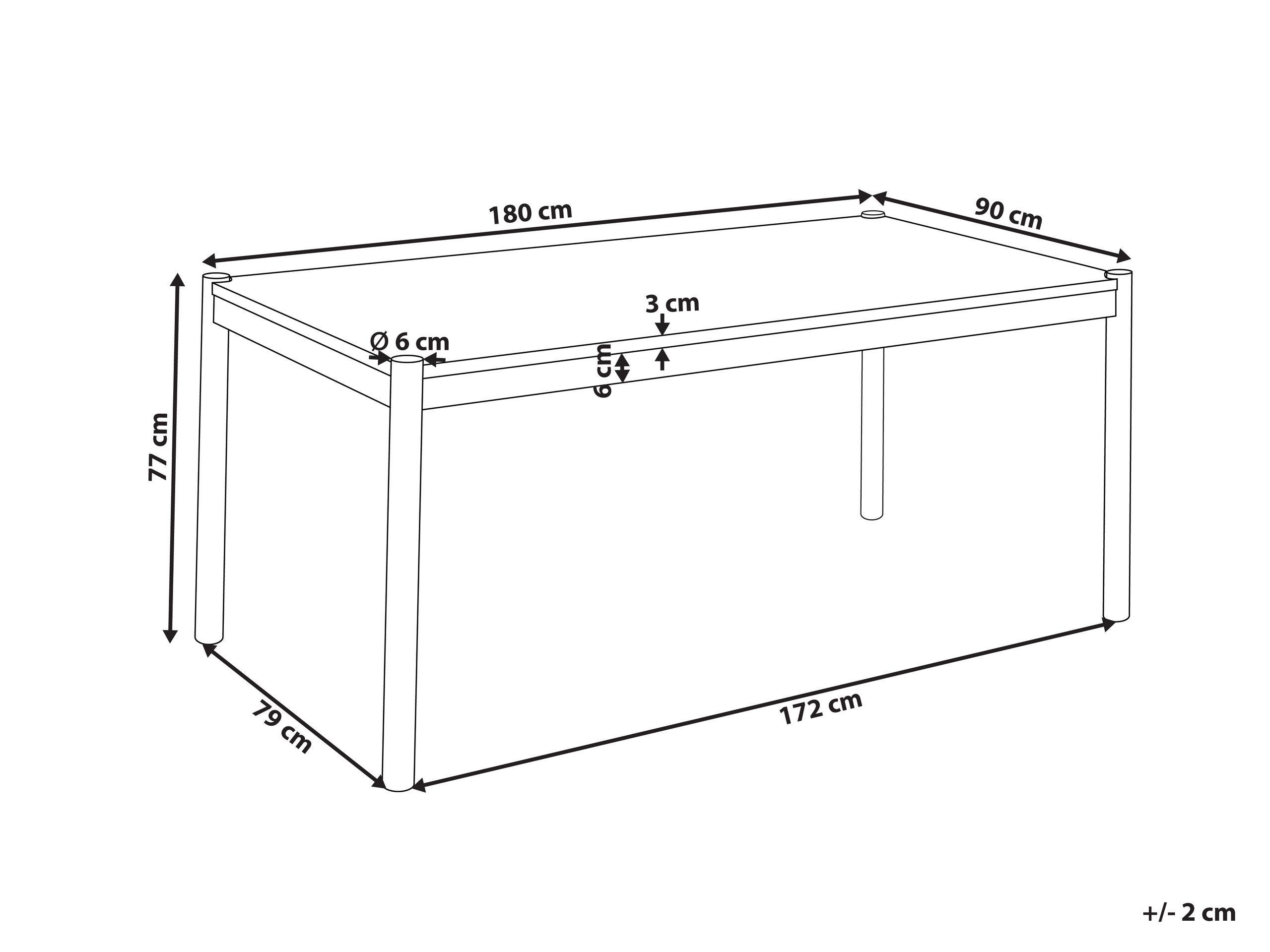 Beliani Table de repas en MDF Traditionnel FONDIS  