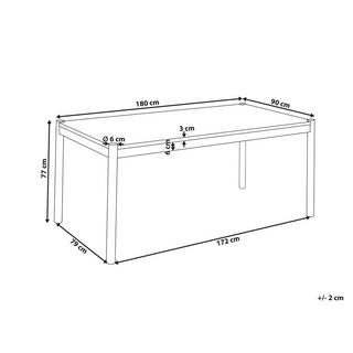 Beliani Table de repas en MDF Traditionnel FONDIS  