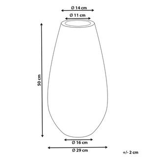 Beliani Vase décoratif en Terre cuite Rétro AMFISA  