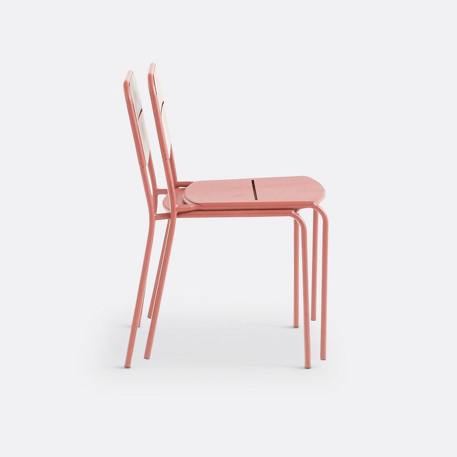 La Redoute Intérieurs Lot de 2 chaises de jardin en métal acier  
