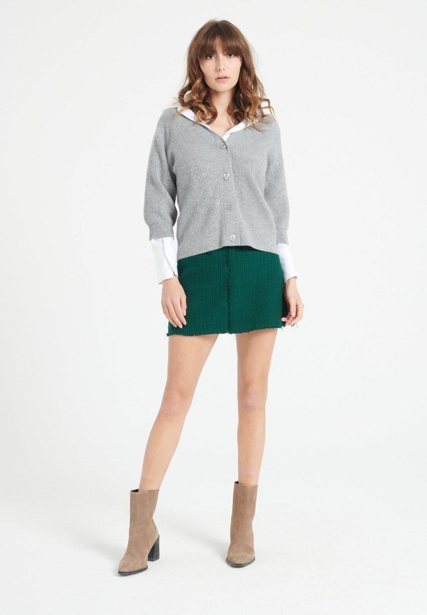 Studio Cashmere8  MIA 13 Cardigan con scollo a V e maniche corte - 100% cashmere 