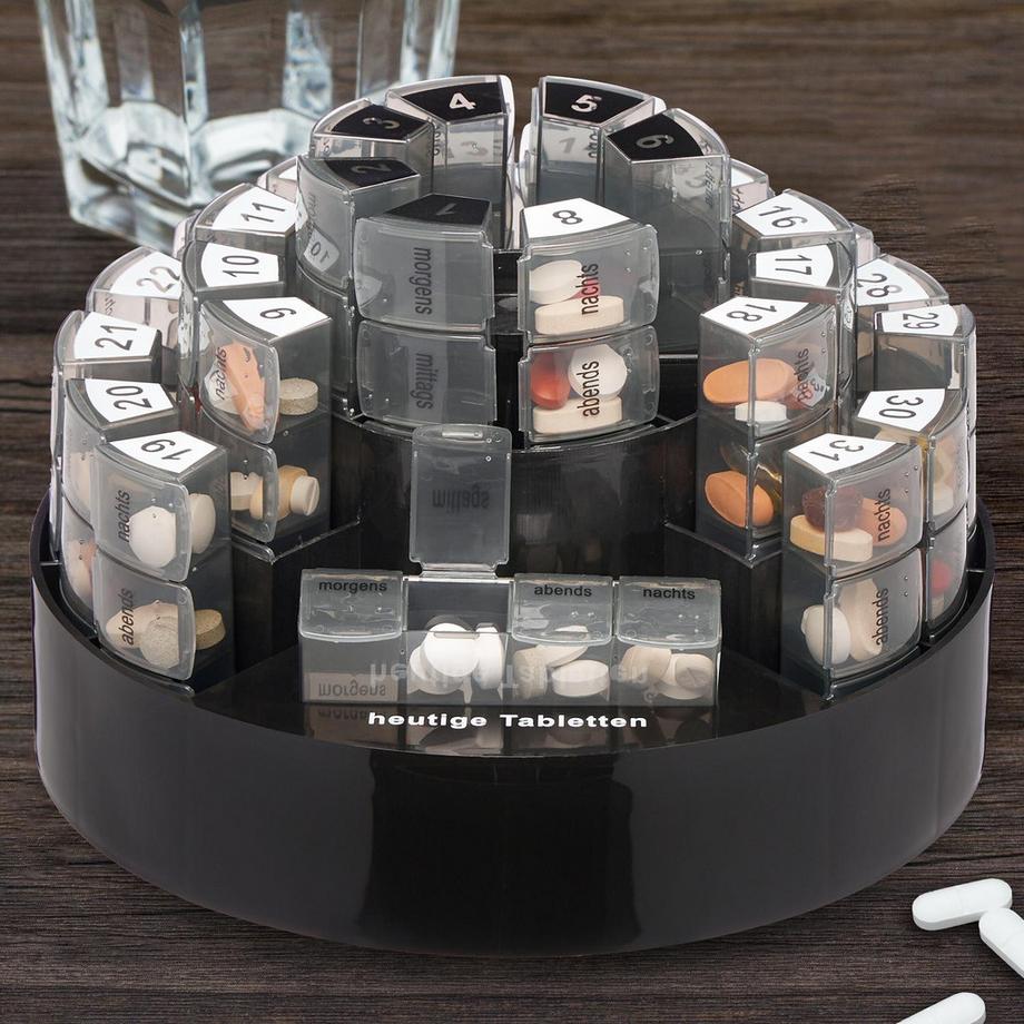 B2X Scatola per compresse 31 giorni 4 scomparti  