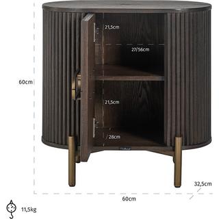 mutoni Commode Luxor brun or brossé 60  