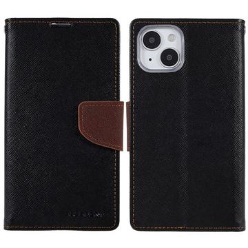 iPhone 14 Plus - Goospery Fancy Case Cover nero/marrone