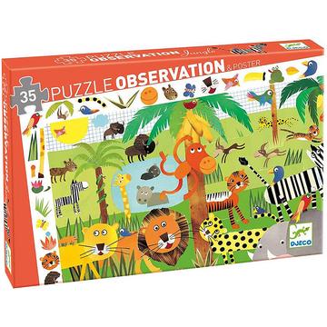 Djeco Observatie Puzzel Jungle (35 stukjes)