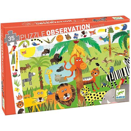 Djeco  Puzzle Im Dschungel (35Teile) 