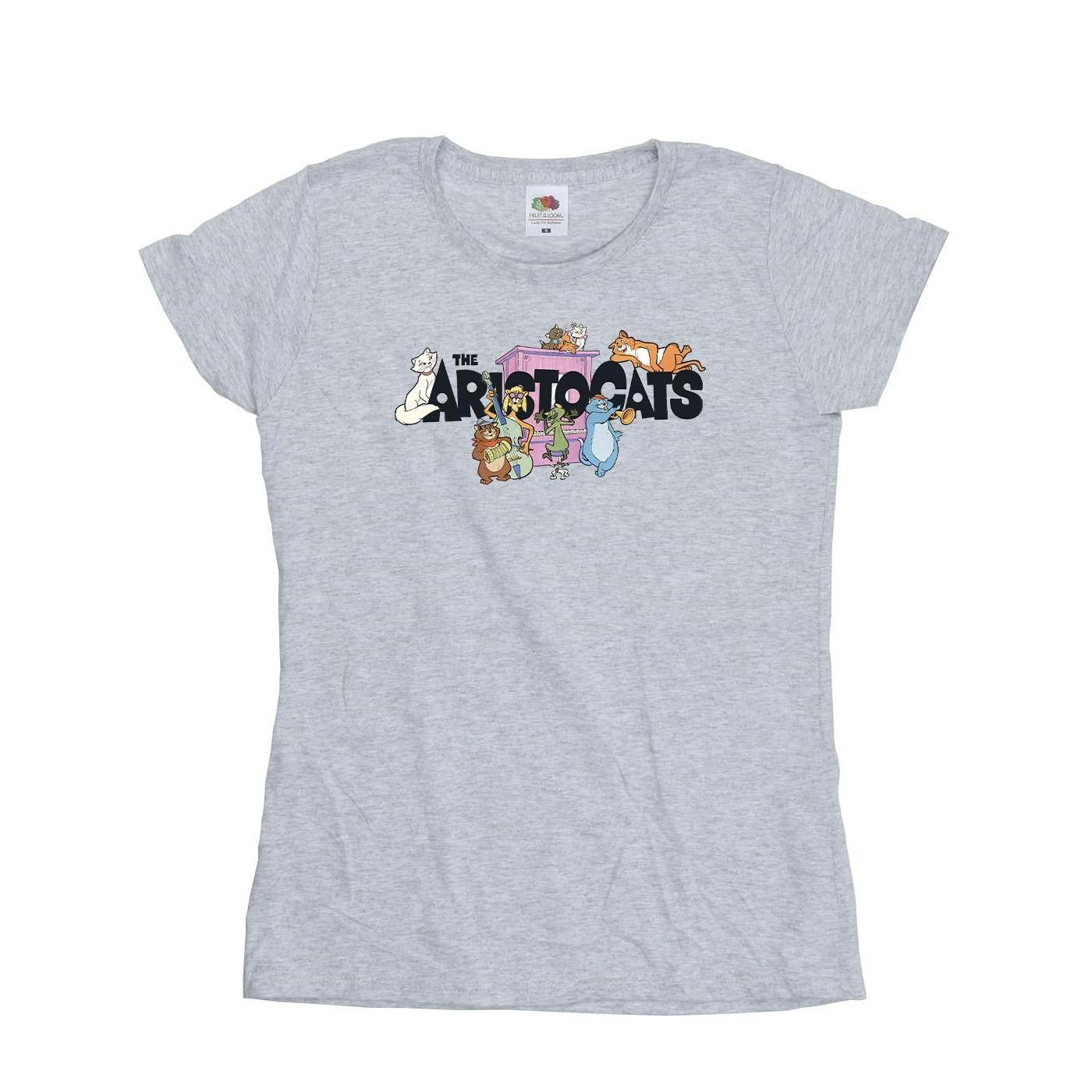 Image of Aristocats Logo Tshirt Damen Grau XL