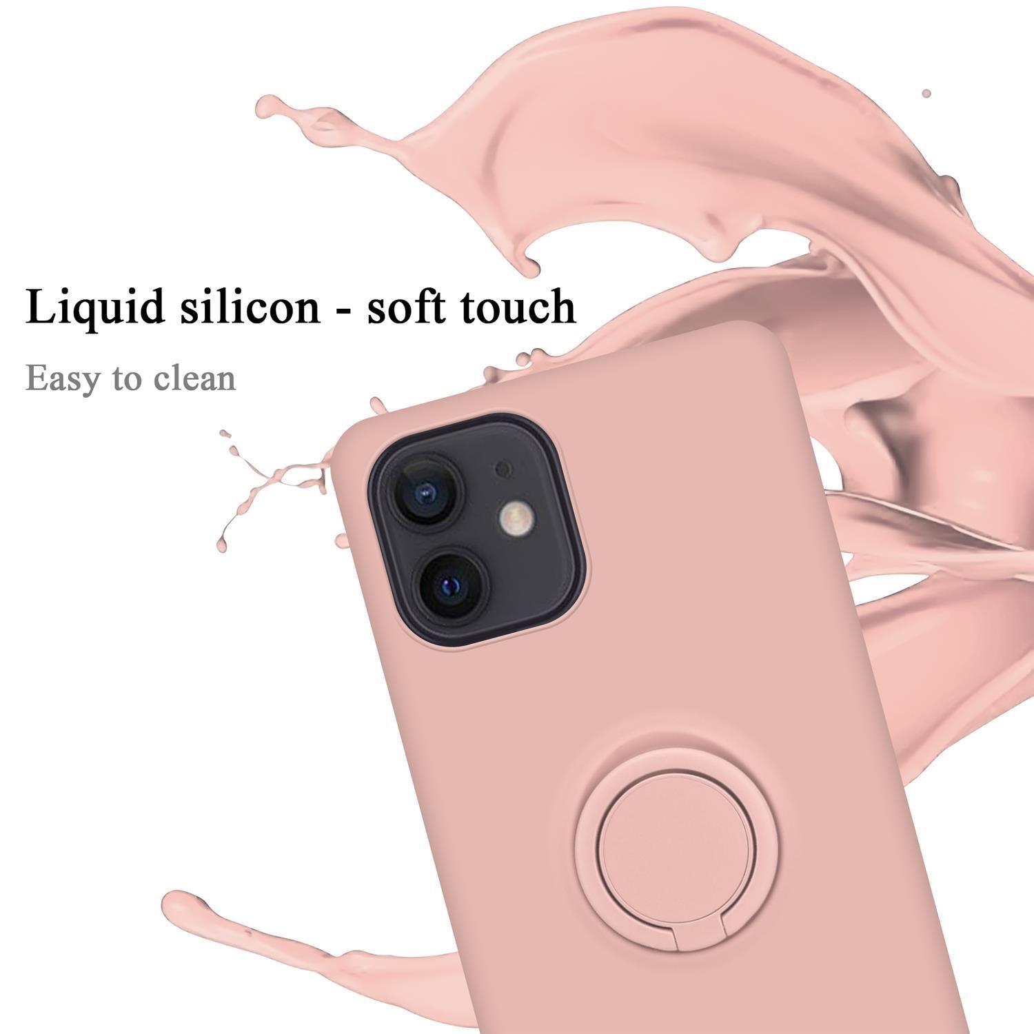 Cadorabo  Hülle für Apple iPhone 12 MINI TPU Silikon mit Ring Liquid 