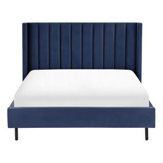 Beliani Bett mit Lattenrost aus Samtstoff Modern VILLETTE  