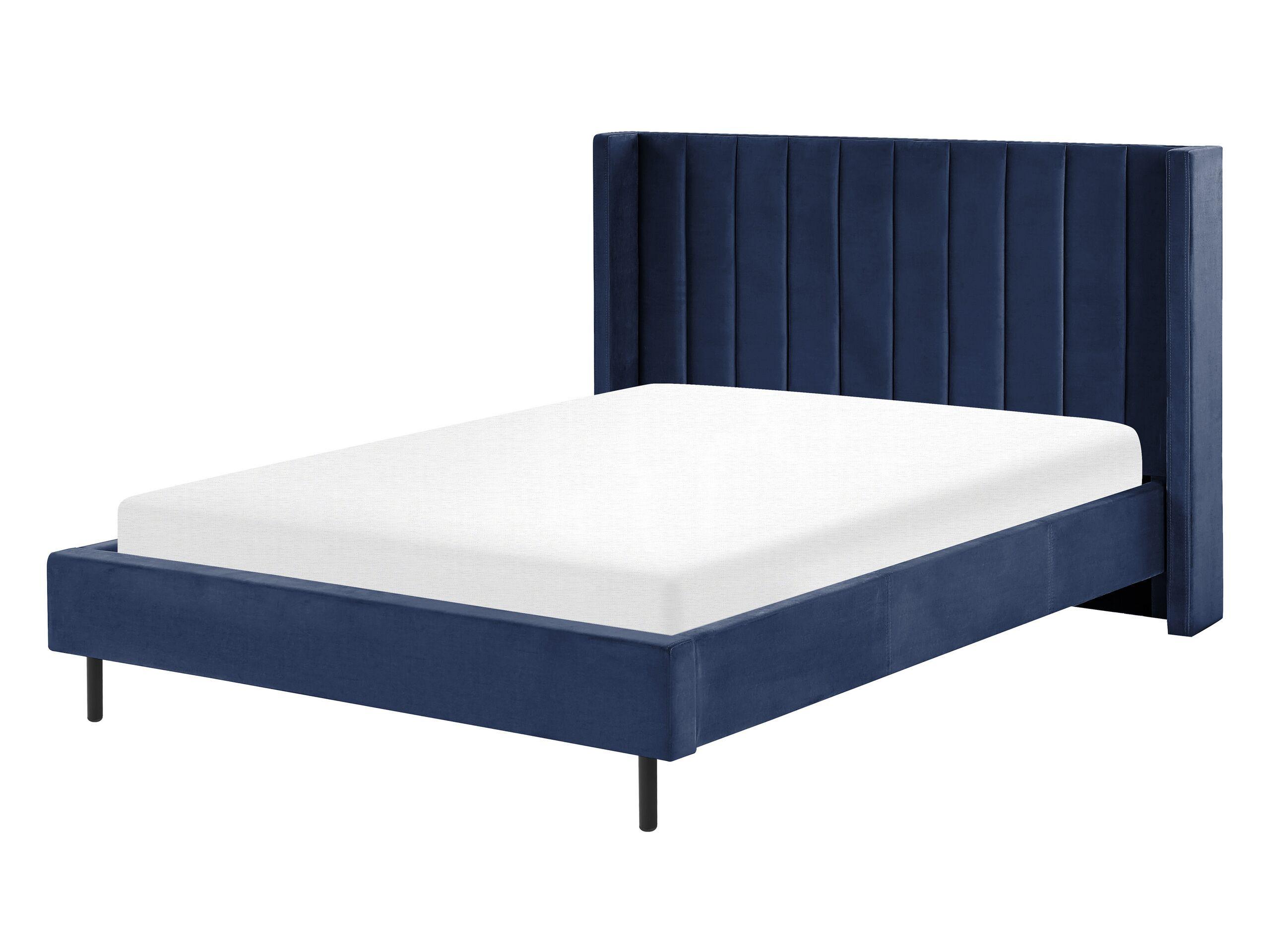 Beliani Bett mit Lattenrost aus Samtstoff Modern VILLETTE  