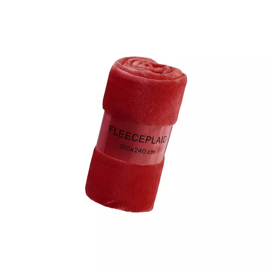 Flair - Coral Fleecedecke, 200 x 240 cm, Rot Bunt