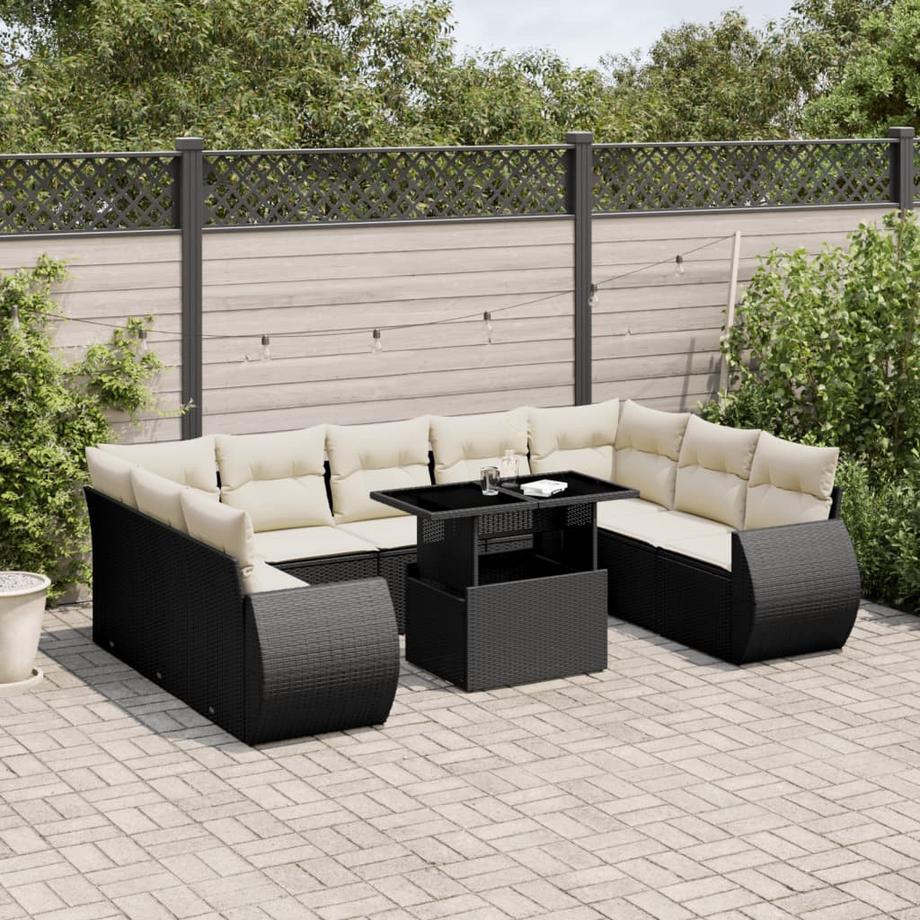 VidaXL Ensemble de canapés de jardin rotin synthétique  