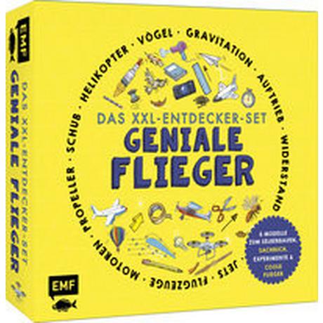 Das XXL-Entdecker-Set - Geniale Flieger: 6 Modelle zum Selberbauen, Sachbuch, Experimente und faszinierende Flugmaschinen Dickmann, Nancy; Strohbach, Julia (Übersetzung) Gebundene Ausgabe 