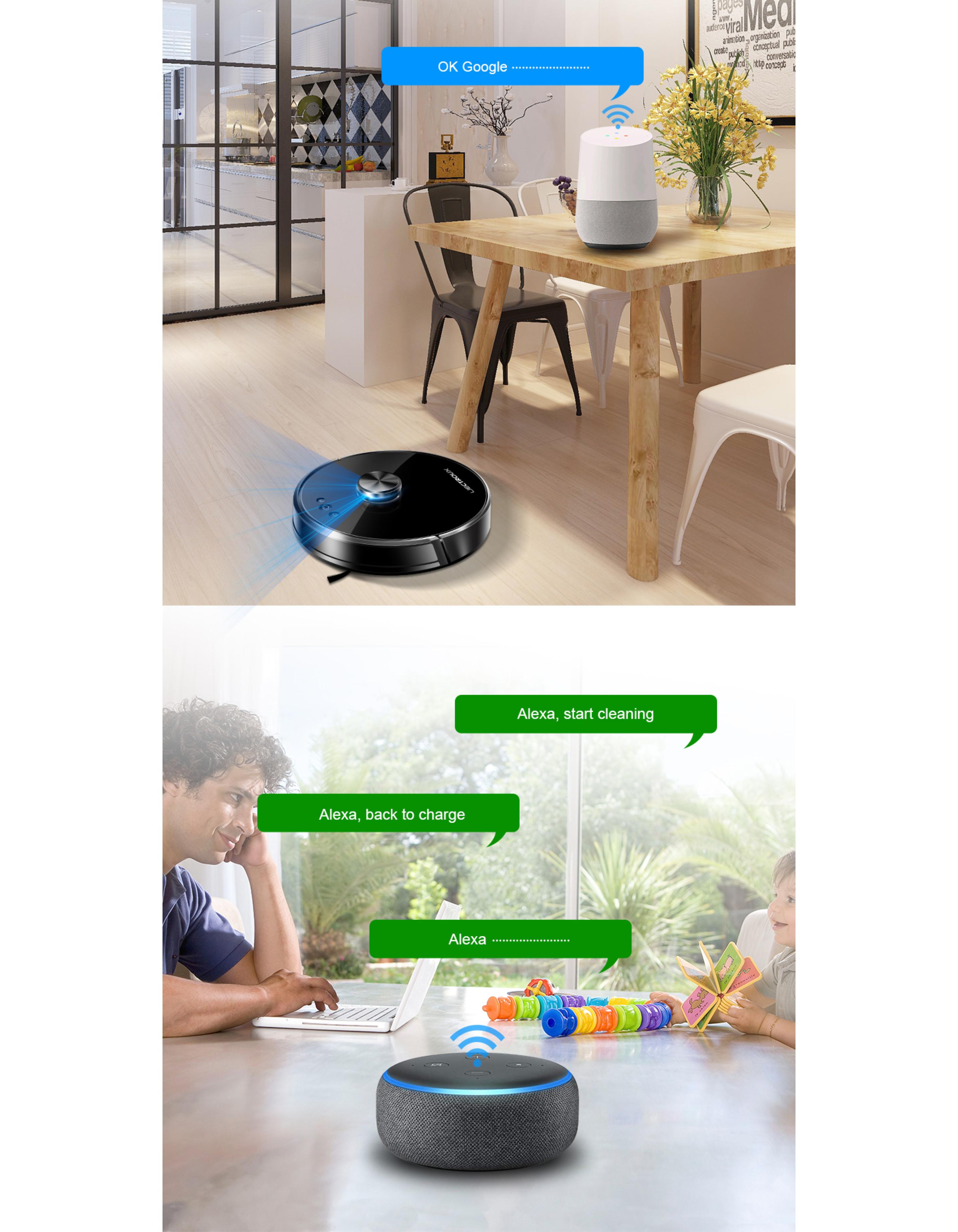 Blue Chilli Robot aspirapolvere con pulizia umida e secca e navigazione Lidar  