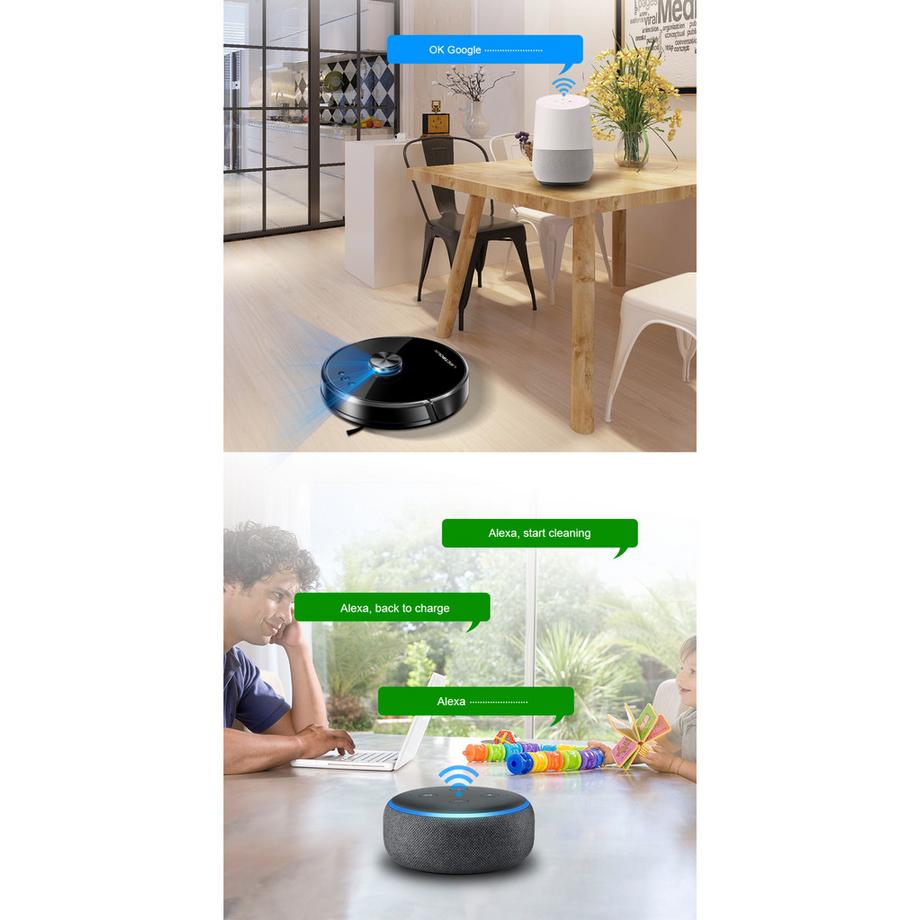 Blue Chilli Robot aspirapolvere con pulizia umida e secca e navigazione Lidar  