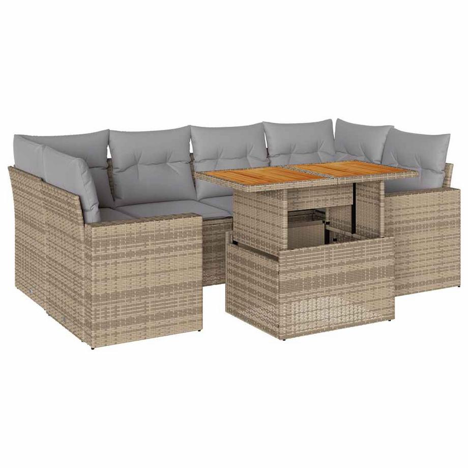 set di divani da giardino Polirattan