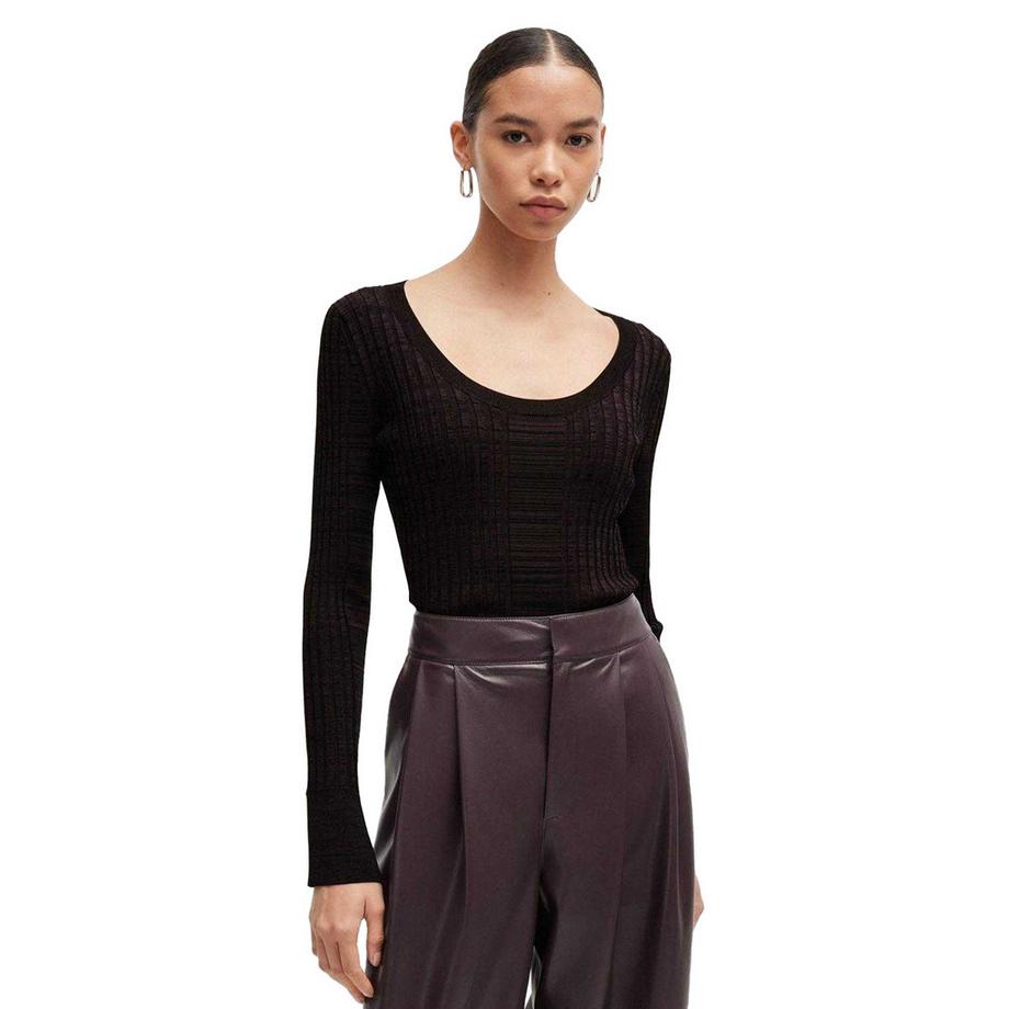 BOSS Top Firama Maglia A Costine Girocollo  