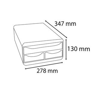 Exacompta Cassettiera Small-Box 3 cassetti Glossy  