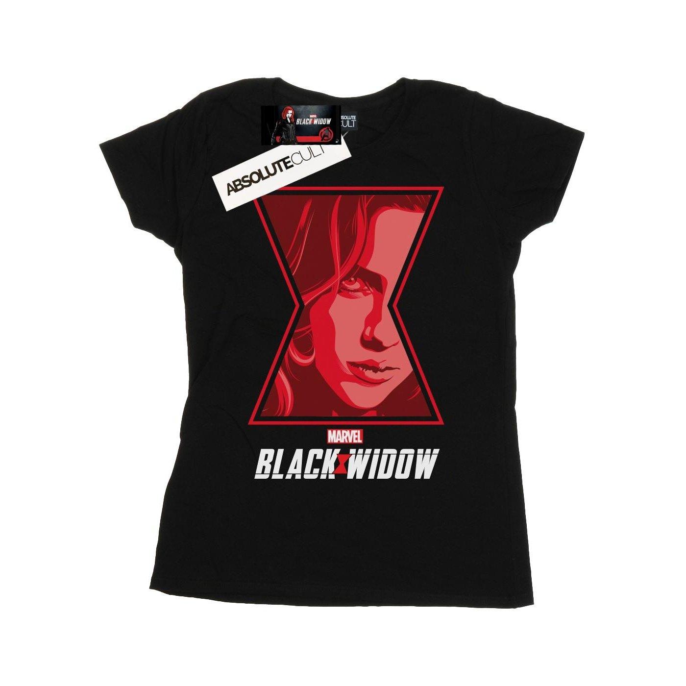 Image of Black Widow Movie Logo Window Tshirt Damen Schwarz S