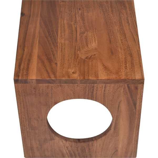 mutoni Table d'appoint acacia naturel 35x35  