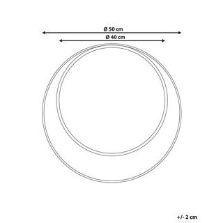 Beliani Specchio en Ferro Scandinavo AGDE  