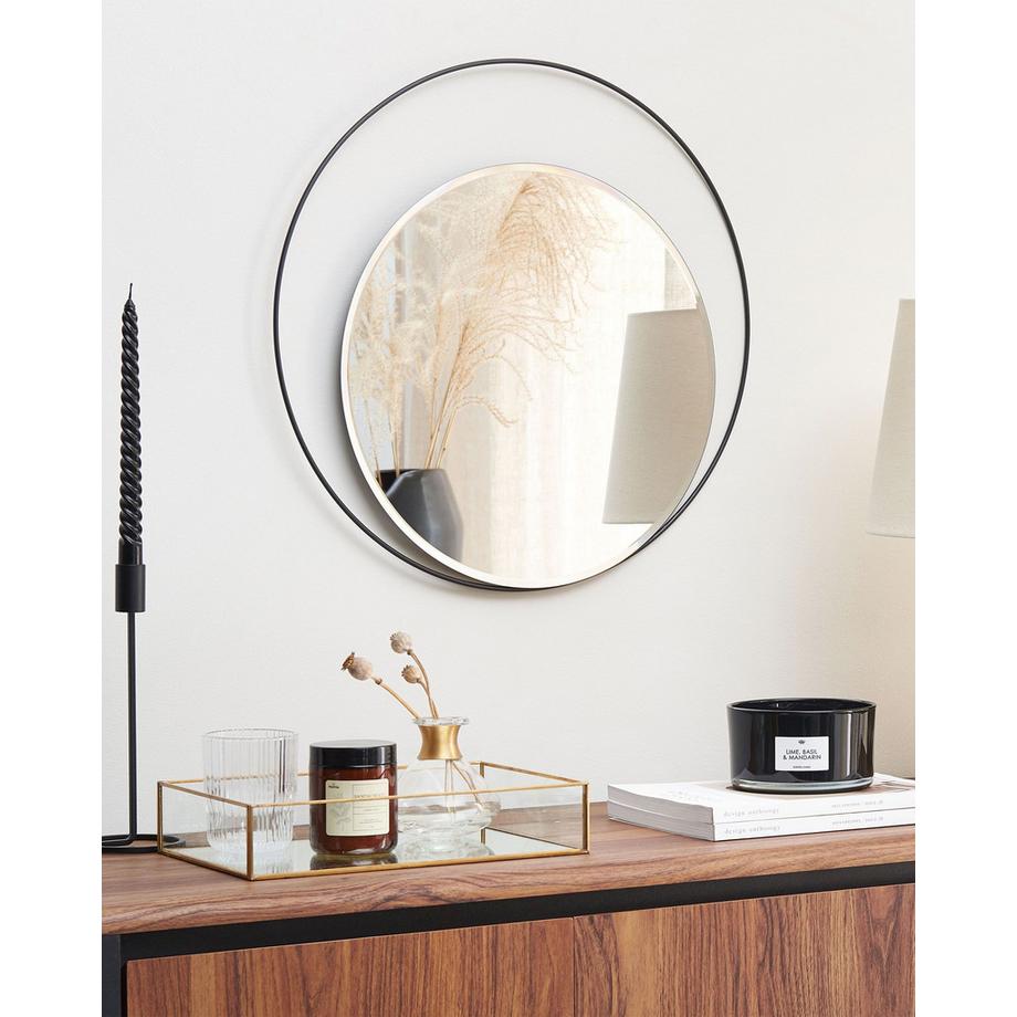 Beliani Wandspiegel aus Eisen Skandinavisch AGDE  