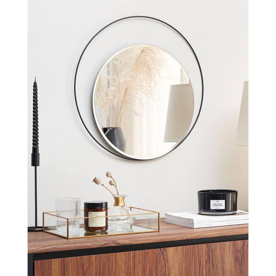 Beliani Wandspiegel aus Eisen Skandinavisch AGDE  