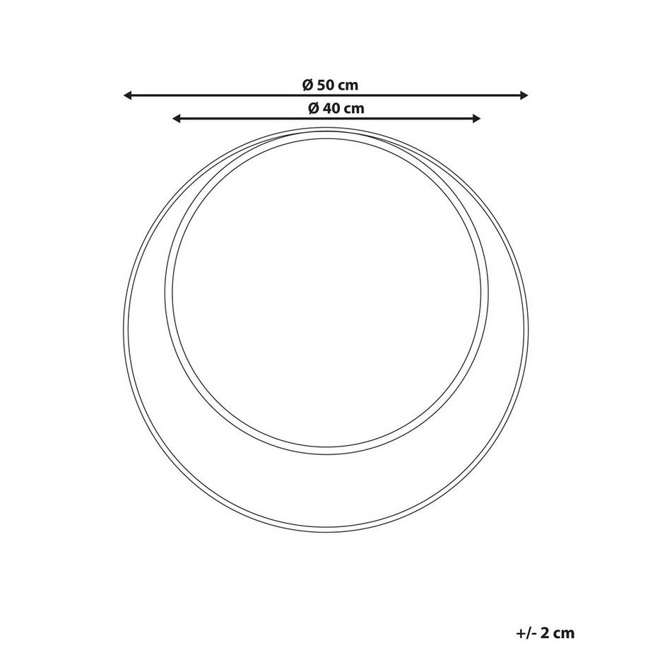Beliani Wandspiegel aus Eisen Skandinavisch AGDE  