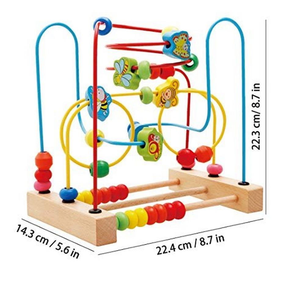 Activity-board  Motorikschleife aus Holz mit DREI verschiedenen Schleifen Tierkreis Roller Coaster um Korn Maze 