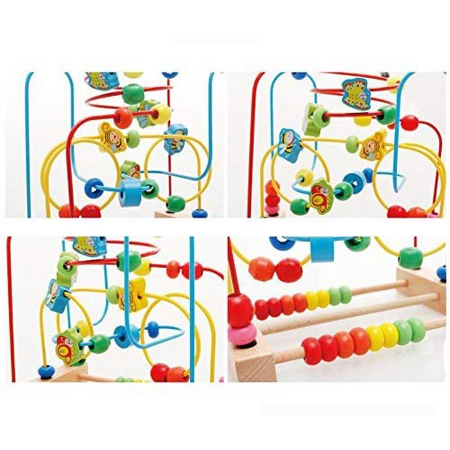 Activity-board  Motorikschleife aus Holz mit DREI verschiedenen Schleifen Tierkreis Roller Coaster um Korn Maze 