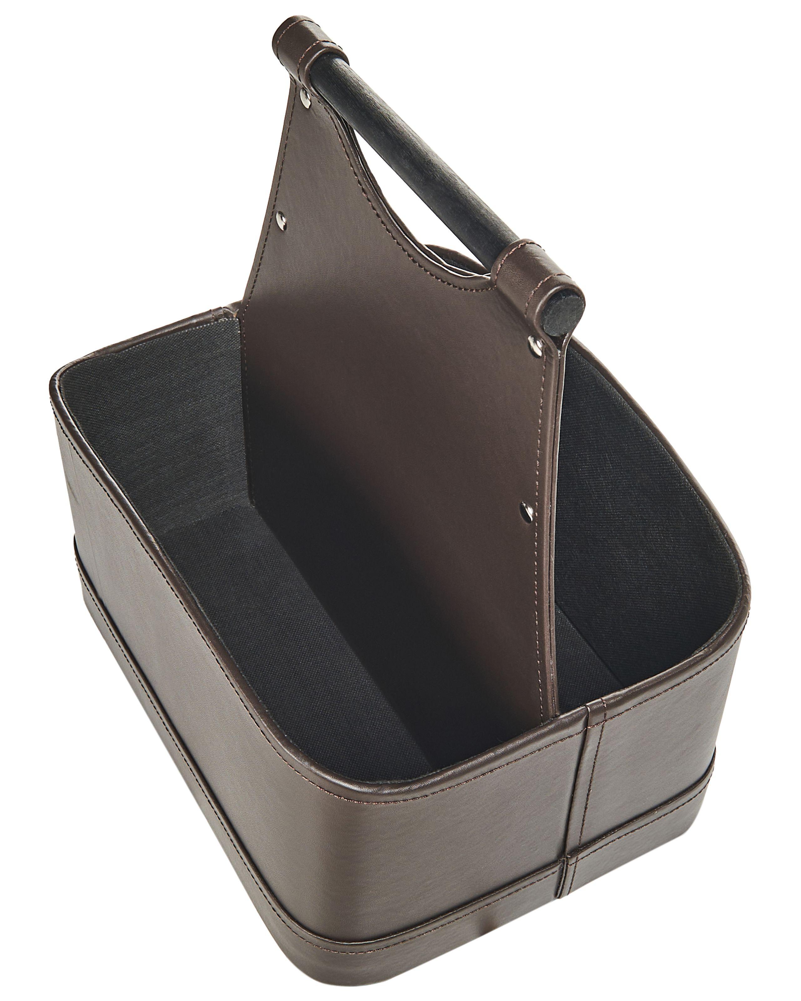 Beliani Korb, Büroaccessoires en Cuir PU Rustique URUK  