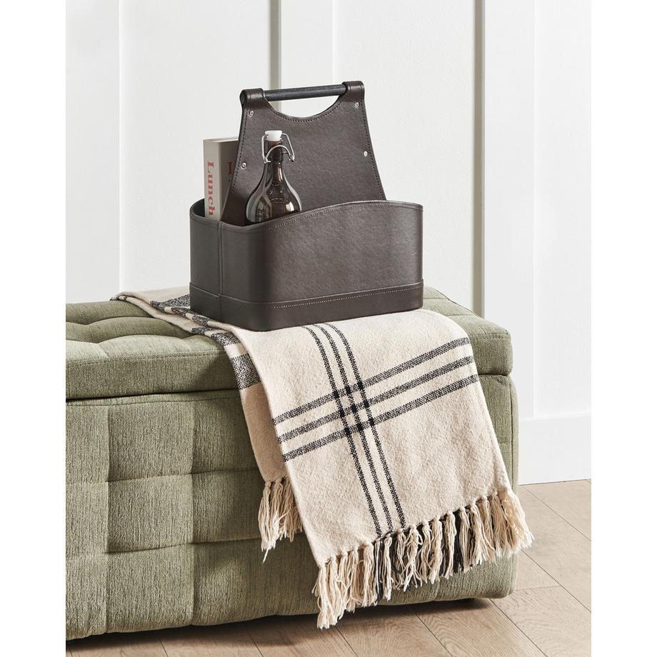 Beliani Korb, Büroaccessoires aus Kunstleder Rustikal URUK  