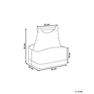 Beliani Korb en Cuir PU Rustique URUK  