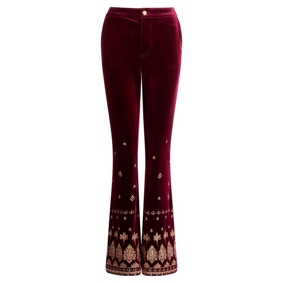 Joe Browns Pantalon Évasé Brodé en Velours  