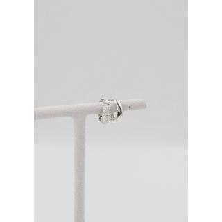 MUAU Schmuck  Créoles en or blanc 750 diamants 0,48ct. Charnière 12mm 