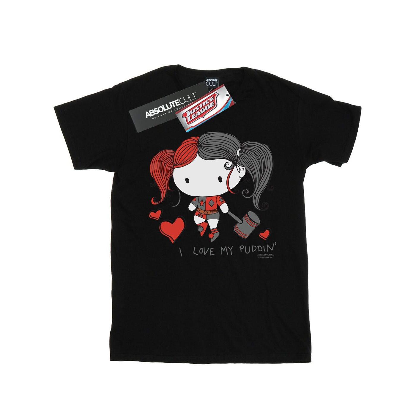 Image of Justice League I Love My Puddin' Tshirt Mädchen Schwarz 128