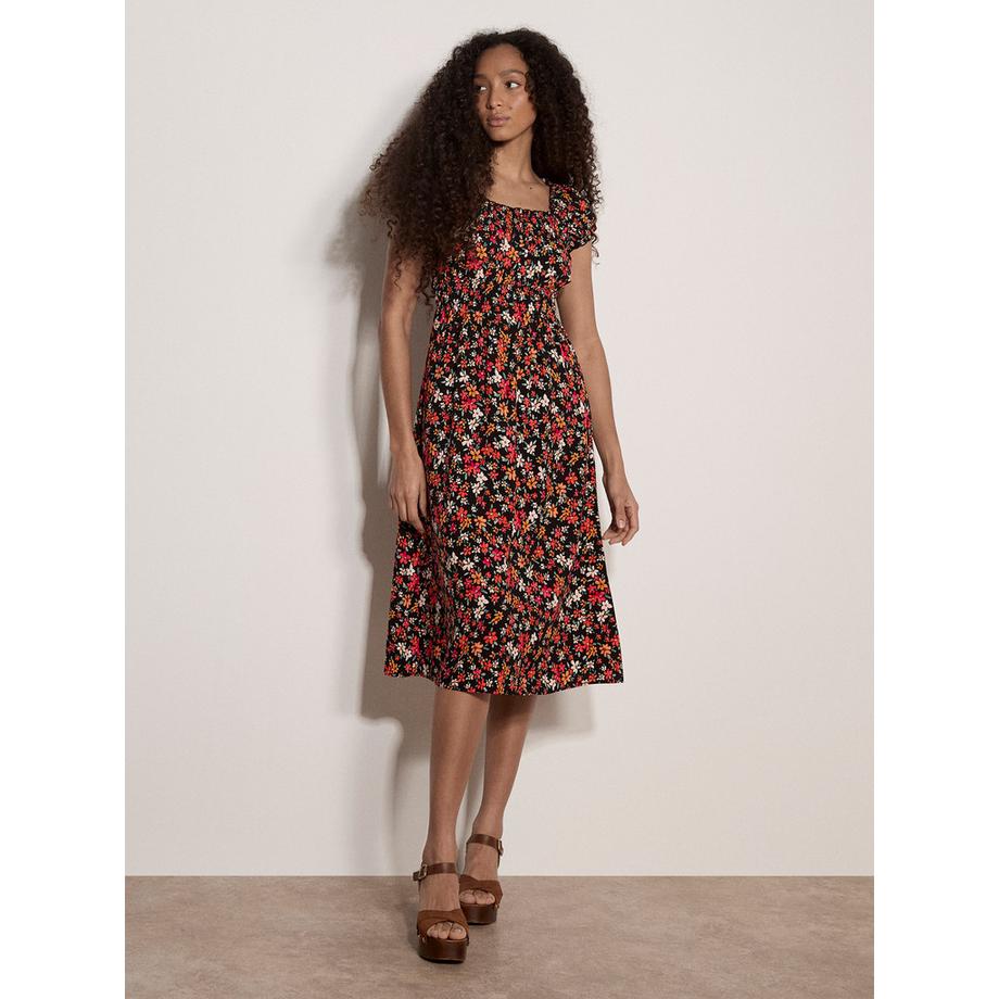 APRICOT Robe Midi Milkmaid Motif Floral Délicat  