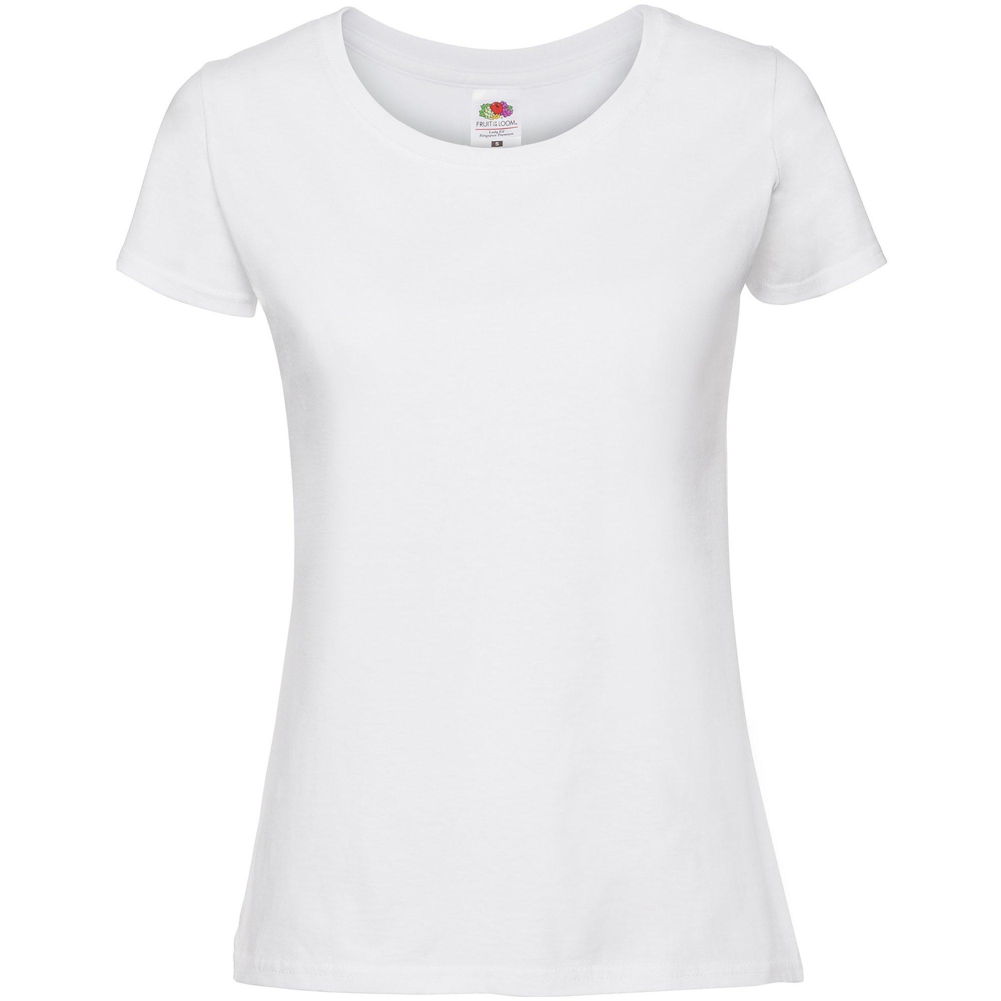 Image of Fruit Of The Tshirt, Enganliegend Damen Weiss M